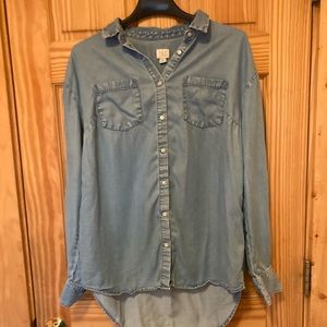 Chambray Button Down Shirt Super Soft 100% Lyocell